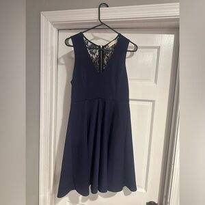 Beautiful navy A-line dress